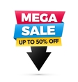mega sale banner big poster design vector image