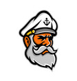 seadog sea captain head mascot vector image vector image