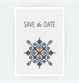 arabesque floral decoration print border design vector image