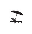 deck chair umbrella summer beach holiday symbol vector image vector image