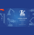 industrial automated manufacturing template vector image vector image