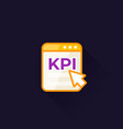 Kpi key performance indicator icon Royalty Free Vector Image