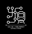metro map pixel perfect white linear icon vector image