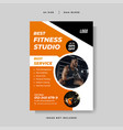 modern gym fitness flyer template vector image