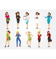 set of 10 professions vector image