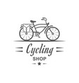 cycling shop logotype vector image