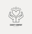 hand with heart vector image