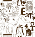 sketch egypt seamless pattern vector image vector image