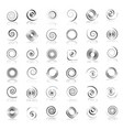 spiral design elements vector image vector image