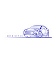 suv car logo on white background vector image vector image