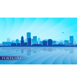portland city skyline silhouette background vector image