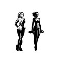 fitness woman vector image