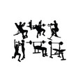 gym fitness sport action vector image vector image