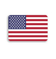rounded rectangle flag of united states vector image vector image