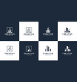 set architecture construction logo design vector image vector image