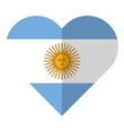 argentina flat heart flag vector image