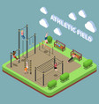 athletic field isometric composition vector image