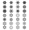 different black snowflakes vector image
