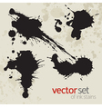 ink stains set 4 vector image