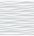 white wave pattern abstract 3d background vector image vector image