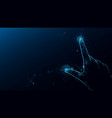 close up zoom with two fingers shows sign vector image