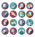 digital health icons set vector image