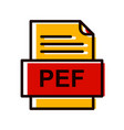 pef file document icon vector image vector image