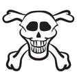 skull and crossbones vector image