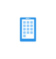 smartphone icon blue monochrome color vector image vector image