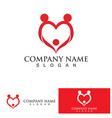family care love logo and symbol vector image vector image