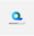 letter p design gradient color vector image vector image