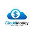 money cloud logo design concept vector image