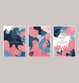 set modern artistic posters with hand vector image vector image