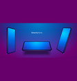 smartphone presentation different sides 3d view vector image