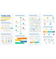 business timeline infographic elements vector image