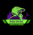 extreme sport green tshirt print logo template vector image vector image