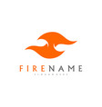 fire flames logo design inspiration icons vector image