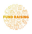 fund raising round creative linear vector image