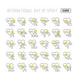 line icons international day sport vector image