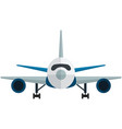 airplane front view isolated on white vector image
