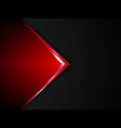 black and red metal background vector image