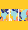 collection abstract floral backgrounds vector image vector image