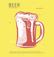 hand drawn beer poster stock vector image vector image