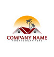real estate logo template vector image vector image