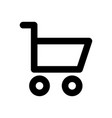 shopping cart linear icon linear web icon vector image