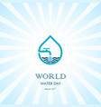 water drop and tap icon logo design vector image