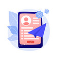 woman personal profile concept metaphor vector image