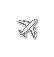 airplane patch vector image vector image