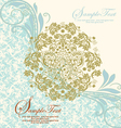 damask invitation card vector image