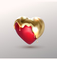 realistic 3d heart shape vector image vector image
